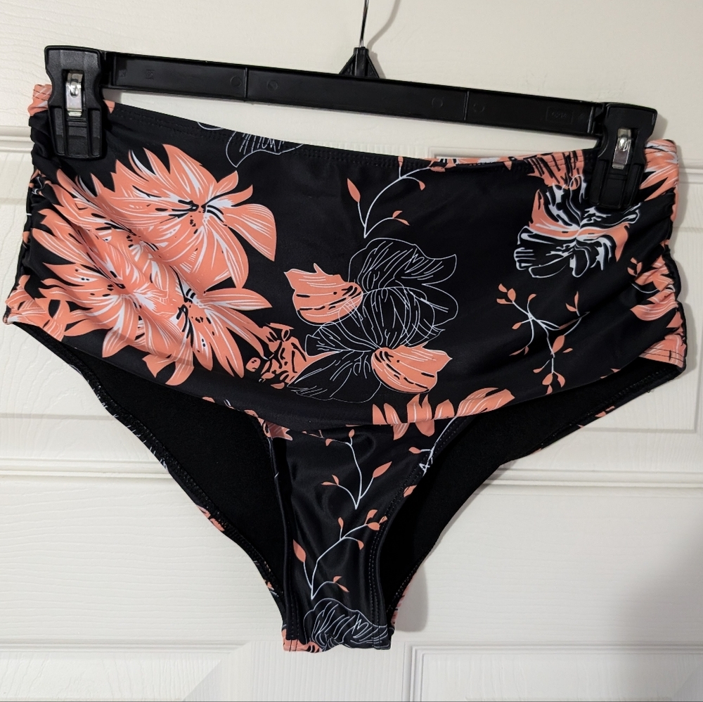 SHEIN Floral High Waist Bikini Bottom Size XL